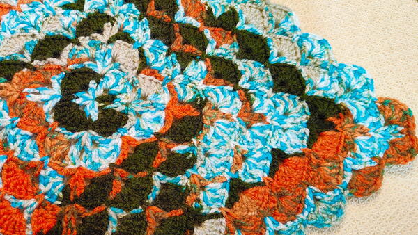 Crochet Shell In The Rounds Square Blanket Crochet Shell In The Rounds Square Blanket