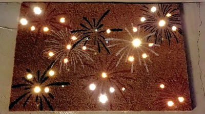 Light-Up Firework Doormat