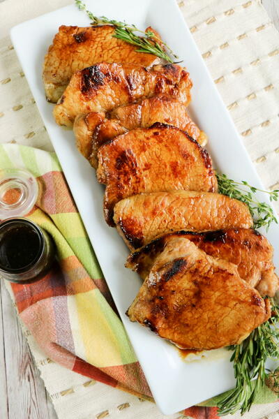 Bourbon Glazed Pork Chops Bourbon Glazed Pork Chops
