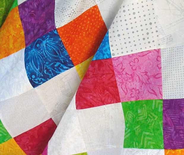 Batik Low Volume Charm Square Brick Path Quilt Batik Low Volume Charm Square Brick Path Quilt