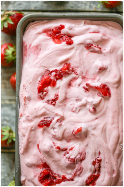 Easiest No Churn Strawberry Ice Cream Easiest No Churn Strawberry Ice Cream