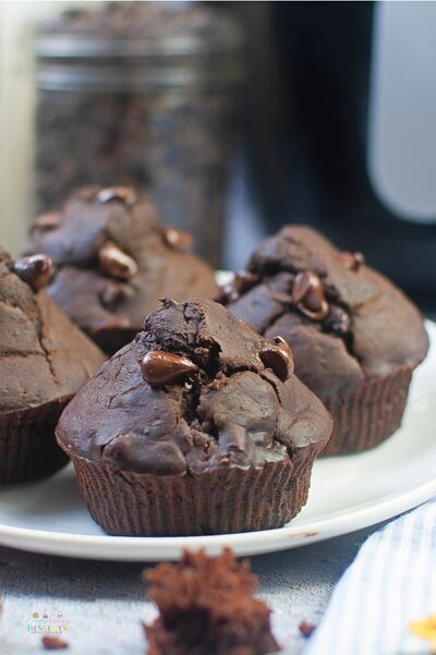 Air Fryer Chocolate Zucchini Muffins Air Fryer Chocolate Zucchini Muffins