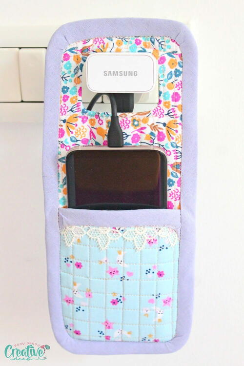Quilted Phone Charger Holder Quilted Phone Charger Holder
