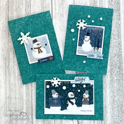 Winter Snowman Note Cards Tutorial