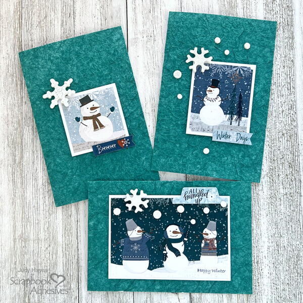 Winter Snowman Note Cards Tutorial
