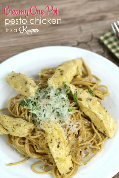 Creamy One Pot Pesto Chicken Creamy One Pot Pesto Chicken
