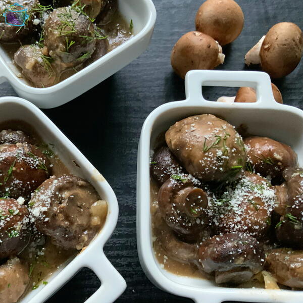 Slow Cooker Garlic Parmesan Mushrooms Slow Cooker Garlic Parmesan Mushrooms