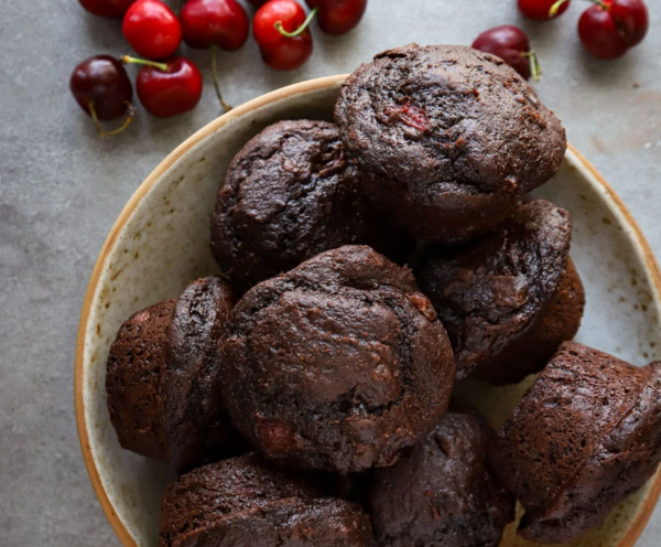 Double Chocolate Cherry Muffins