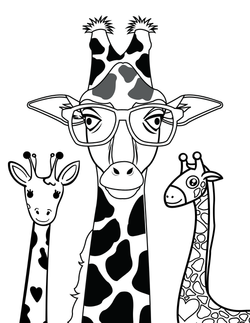 Giraffe Coloring Pages For Kids And Adults Giraffe Coloring Pages For Kids And Adults