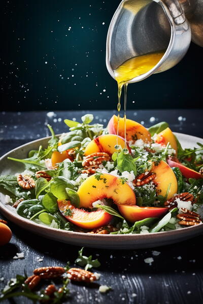 The Best Easy Peach Salad- Must-try Recipe The Best Easy Peach Salad- Must-try Recipe!