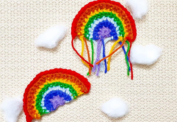 How To Make A Super Easy Crochet Rainbow Applique How To Make A Super Easy Crochet Rainbow Applique