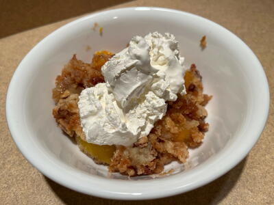 Peach Pecan Dump Cake