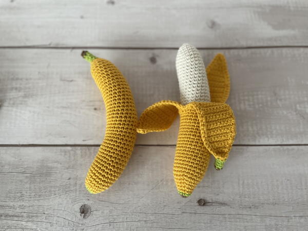 Banana Amigurumi - Peeled Unpeeled Banana Amigurumi - Peeled Unpeeled