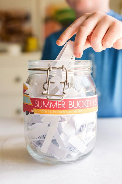 Printable Summer Bucket List Jar Printable Summer Bucket List Jar