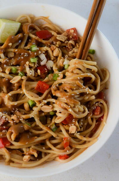 Miso Peanut Noodles (15 Minutes) 