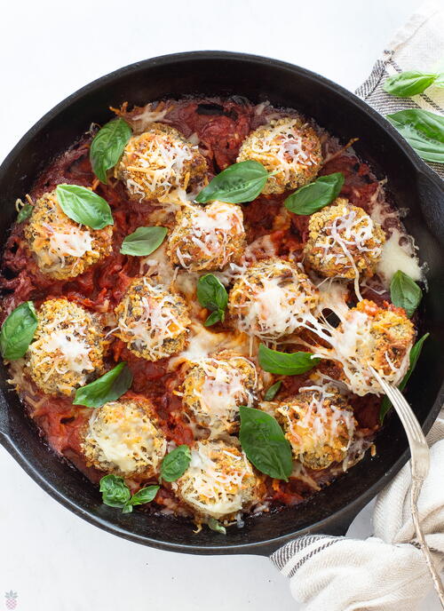 Cheesy Baked Chicken Parmesan Meatballs Recipe Cheesy Baked Chicken Parmesan Meatballs Recipe