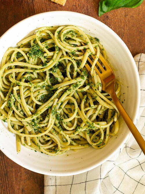 Basil Pesto Linguine Basil Pesto Linguine