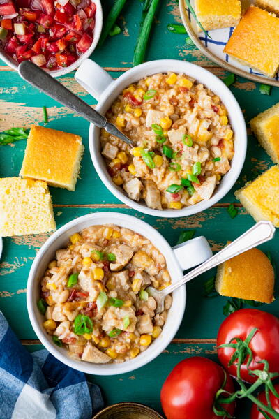 Dump And Bake White Chicken Chili Casserole Dump And Bake White Chicken Chili Casserole