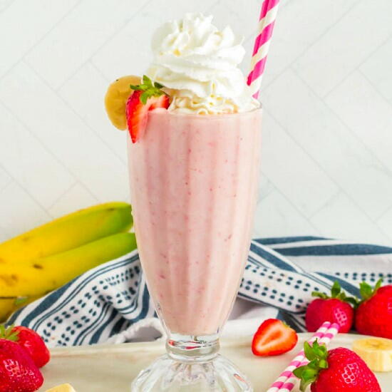 Strawberry Banana Milkshake Strawberry Banana Milkshake