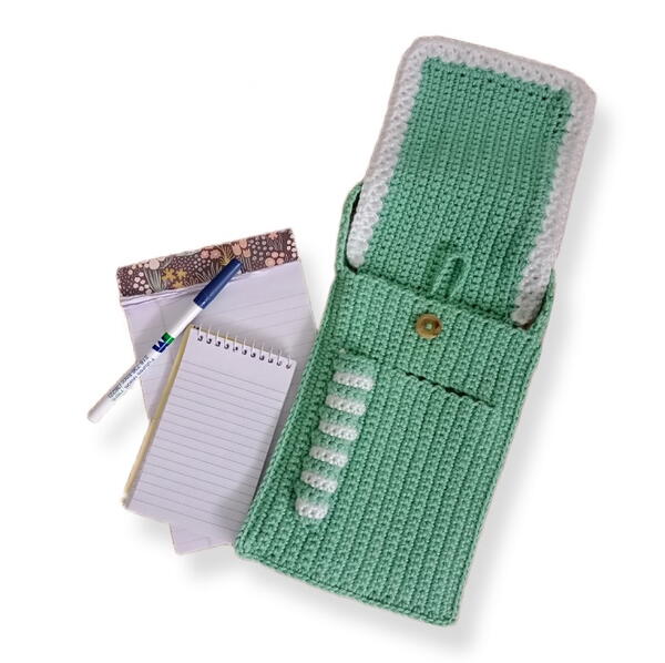 Crochet Notepad And Pencil Case Pattern Hand Bag Pattern Crochet Notepad And Pencil Case Pattern / Hand Bag Pattern