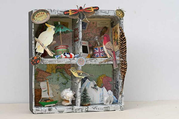 Travel Themed Shadow Box Travel Themed Shadow Box