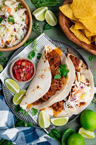 Honey Lime Slow Cooker Pulled Pork Tacos Honey Lime Slow Cooker Pulled Pork Tacos