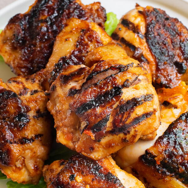 Grilled Harissa Chicken Thighs Grilled Harissa Chicken Thighs