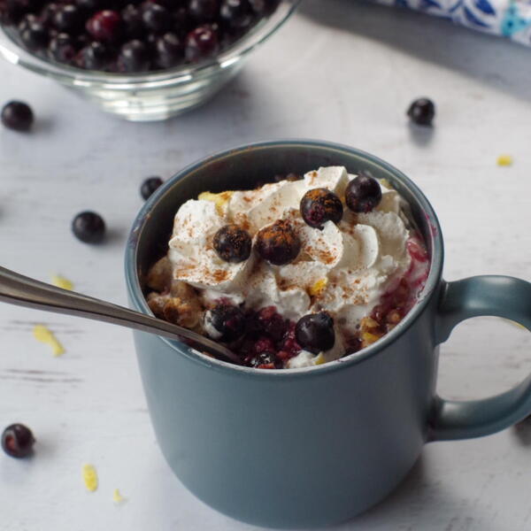 Saskatoon Berry Crisp in A Mug Saskatoon Berry Crisp (in A Mug)