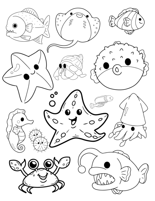 Fabulous Fish Coloring Pages Fabulous Fish Coloring Pages