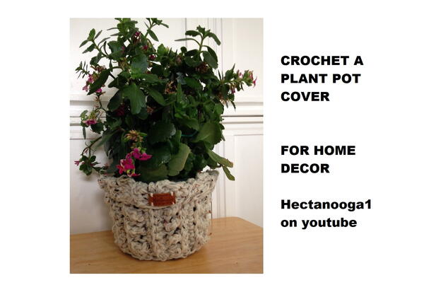 Crochet Plant Pot Cozy Crochet Plant Pot Cozy