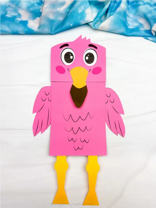 Flamingo Paper Bag Puppet Craft Flamingo Paper Bag Puppet Craft