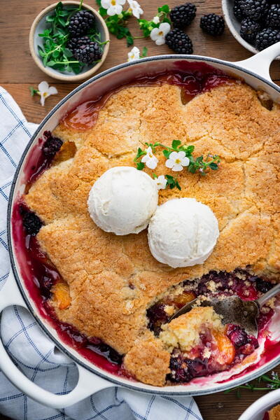 Peach Blackberry Cobbler Peach Blackberry Cobbler