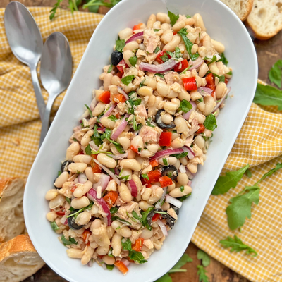 Spanish White Bean & Tuna Salad | Heart-healthy 10 Minute Recipe