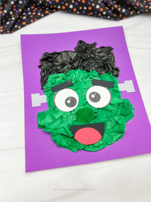 Frankenstein Tissue Paper Craft Frankenstein Tissue Paper Craft