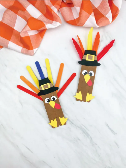 Turkey Popsicle Stick Craft Turkey Popsicle Stick Craft