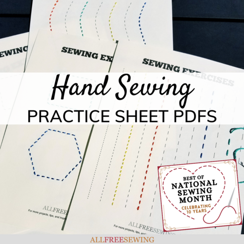 Hand Sewing Practice Sheets PDFs Hand Sewing Practice Sheets PDFs