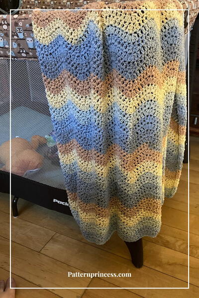 Easy Ripple Baby Blanket Crochet Pattern Easy Ripple Baby Blanket Crochet Pattern