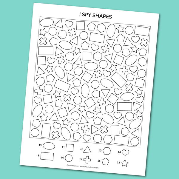 Printable I Spy Shapes Printable I Spy Shapes