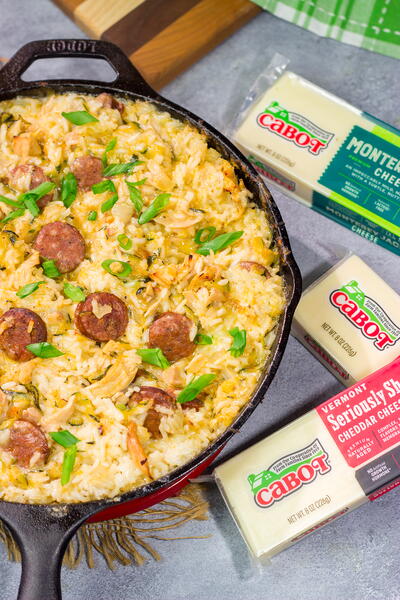 Zucchini And Cheesy Rice Skillet Zucchini And Cheesy Rice Skillet