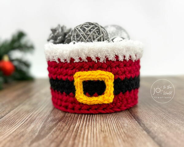 Crochet Christmas Basket Pattern Crochet Christmas Basket Pattern