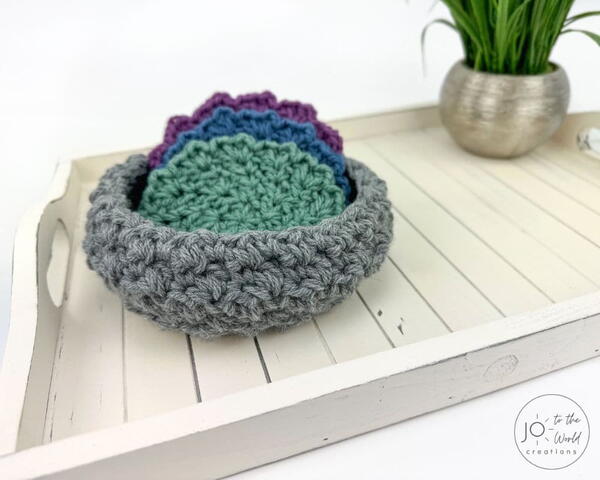 Crochet Coaster Holder Pattern Crochet Coaster Holder Pattern