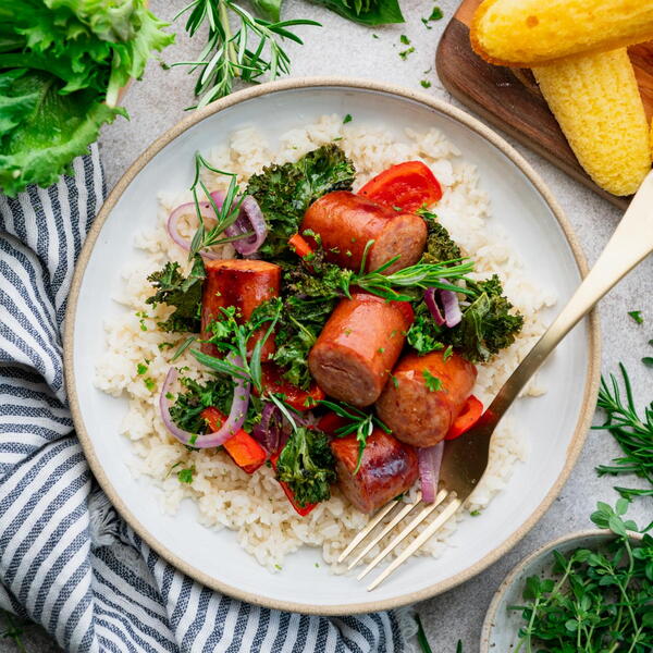 Sheet Pan Andouille Sausage And Veggies Sheet Pan Andouille Sausage And Veggies