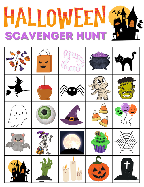 Halloween Scavenger Hunt Halloween Scavenger Hunt