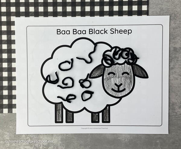 Baa Baa Black Sheep Craft For Toddlers Baa Baa Black Sheep Craft For Toddlers