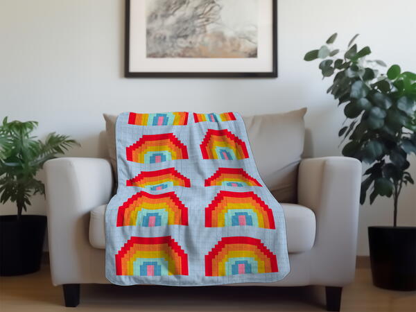 C2c Rainbow Crochet Blanket