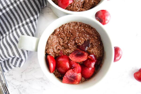 Chocolate Cherry Chia Pudding