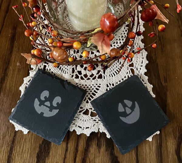 Jack Olantern Slate Coasters Jack O'lantern Slate Coasters