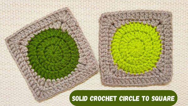 Seamless Solid Crochet Circle To Granny Square Pattern Seamless Solid Crochet Circle To Granny Square Pattern