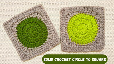 Seamless Solid Crochet Circle To Granny Square Pattern