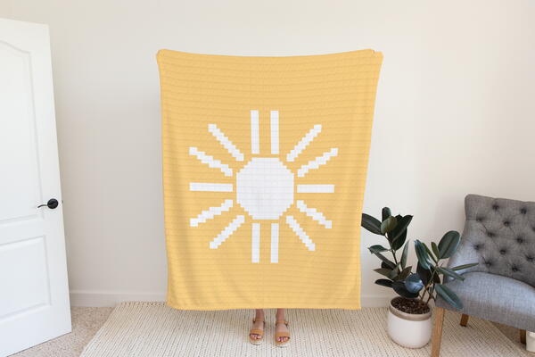 C2c Sunshine Crochet Blanket C2c Sunshine Crochet Blanket